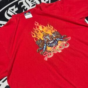 Red JNCO elephant flame skater tee shirt